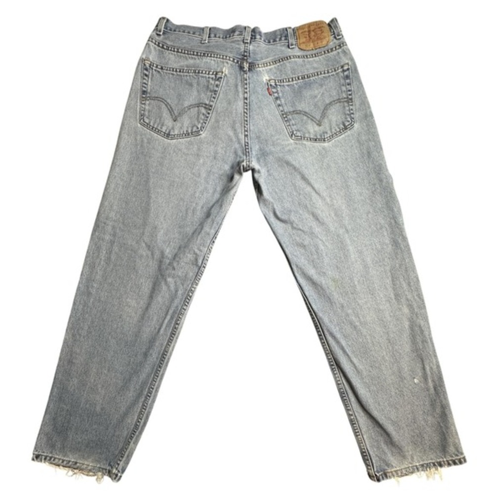 VTG Levis 550 Relaxed Jeans Mens 38x32 (35x29) Light Wash Blue‎ Denim Mid Rise